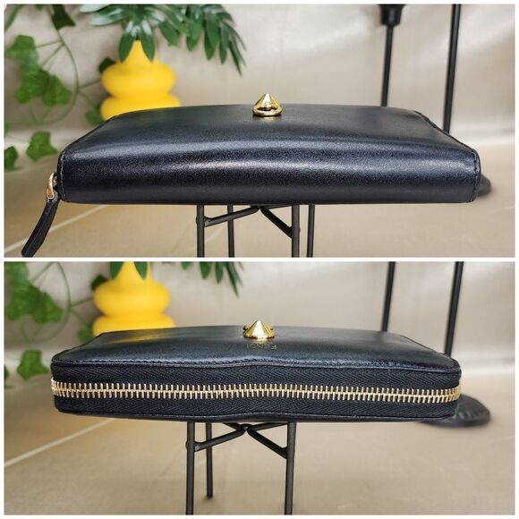 Authentic Fendi Vitello Liberty Century Lucido By The Way Zip Around Wallet - Picture 5 of 17